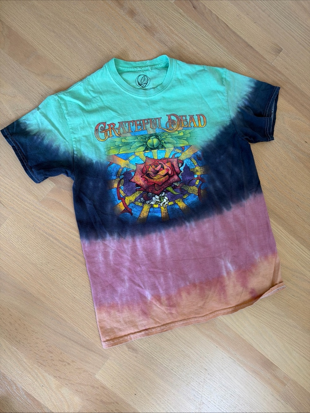 Grateful Rose Dead Tee Tie Dye T-Shirt Short Sleeve Unisex S/M